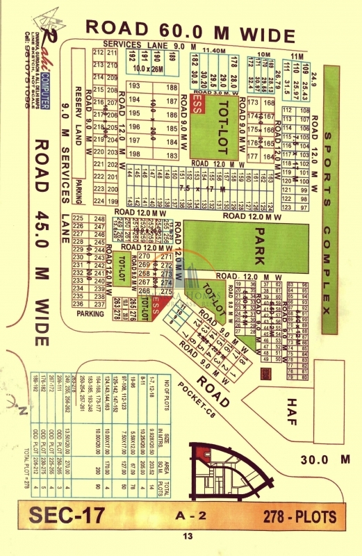 250 SQ.Yards Plot Available For Sale In Sector-17 Dwarka New Delhi. 