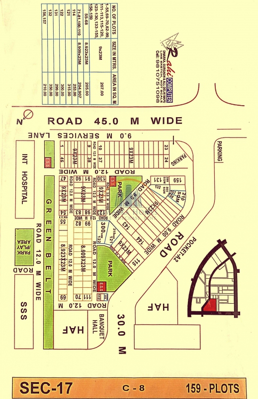 250 Sq. Yards Plot Available For Sale In Sector-17 C-8 Dwarka New Delhi.